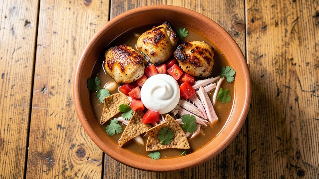 Alamo Cafe Chicken Tortilla Soup Recipe: Smoky Cumin-Kissed Tortilla Crunch Over Rich Tomato-Chicken Base
