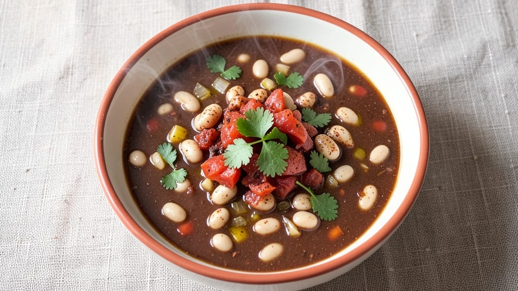 Black Bean and Tomato Soup Recipe: Smoky-Spiced Depth With Crispy Celery Crowns