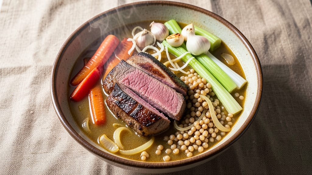 Best Beef and Barley Soup Recipe Ever: Velvety Broth with Deep Roasted Garlic