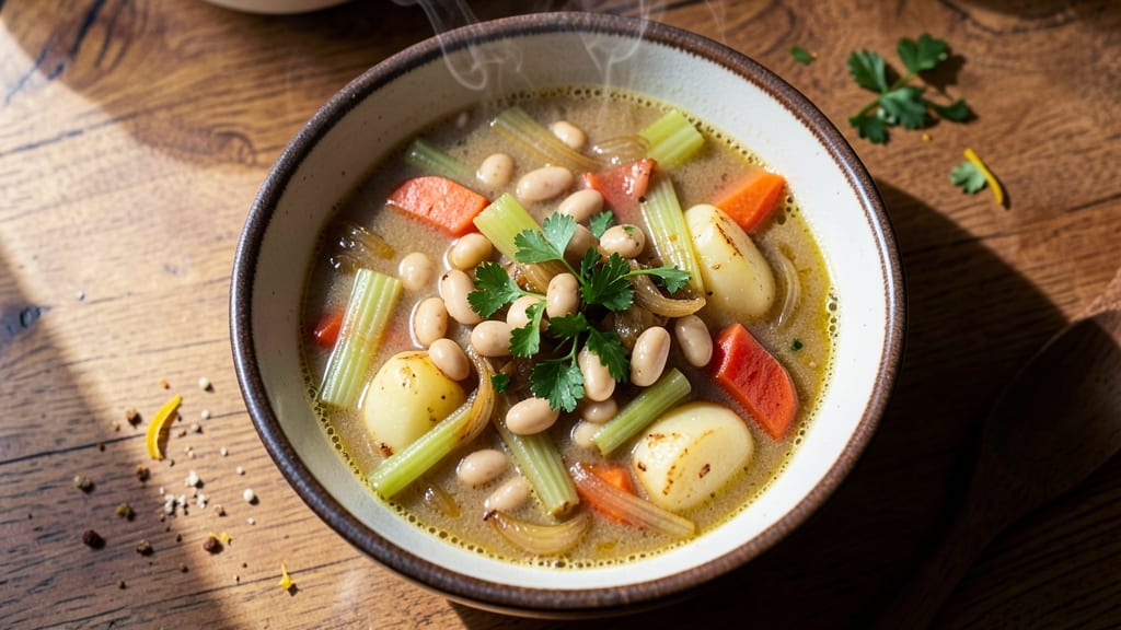 Amy's Chunky Vegetable Soup Copycat Recipe: Herb-Infused Broth With Caramelized Onion Crunch