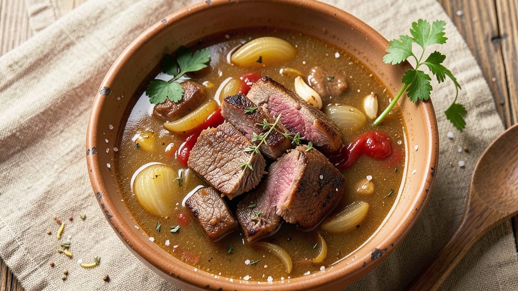 Beef Roast Onion Soup Recipe: Crispy Topped Velouté With Caramelized Depth