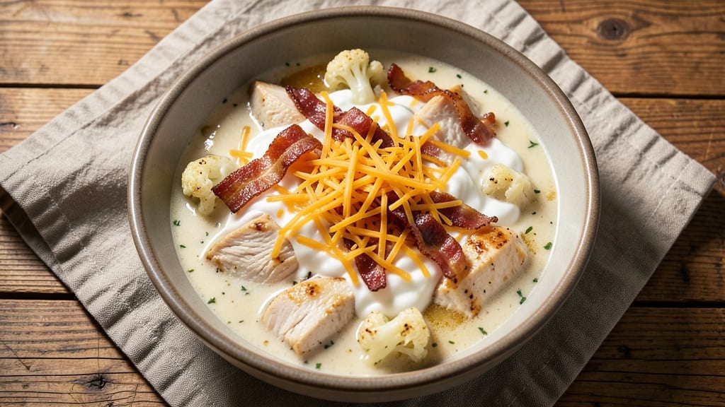 Best Keto Soup Recipe Ever: Creamy Cauliflower and Bacon Crunch
