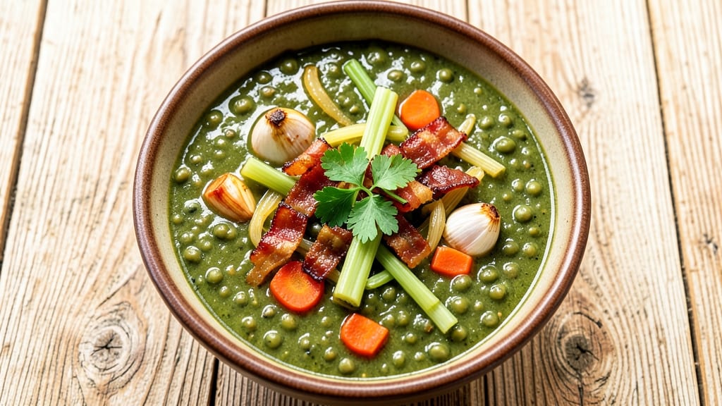 Awesome Split Pea Soup Recipe: Smoky Bacon-Braised Depth With Caramelized Onions