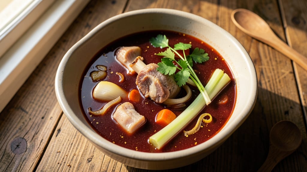 Slow Cooker Beef Broth Soup Recipe: Deep Umami Flavor From Beef Bones