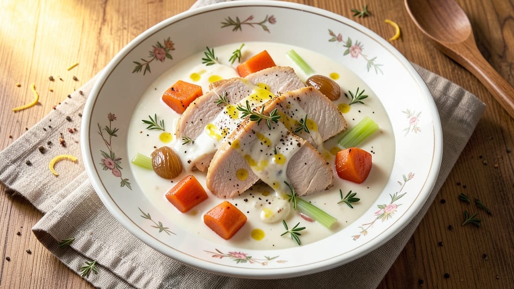 Chicken Soup No Broth Recipe: Velvety Herb Cream With Crispy Celery Crowns