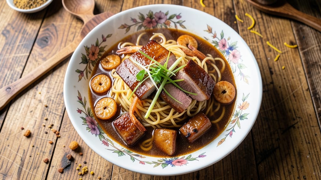 Bak Chor Mee Soup Recipe: Wok-Tossed Noodles With Crispy Celery Crowns
