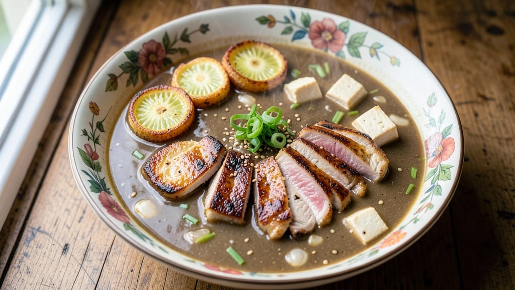 Benihana Hibachi Soup Recipe: Crispy Celery Crowns Over Smoky Miso Velout