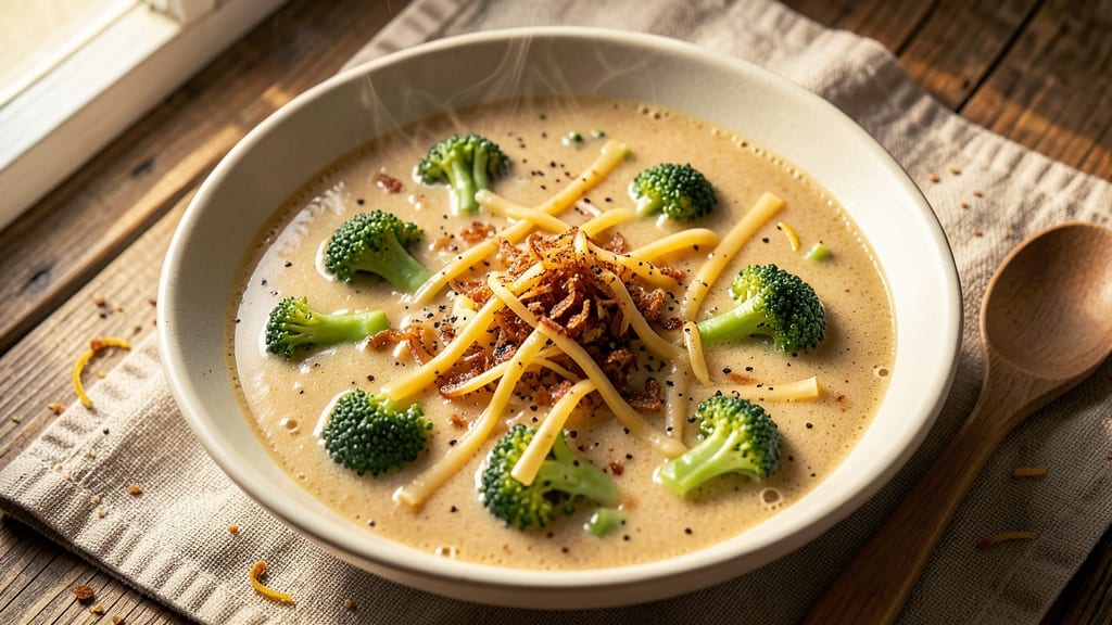 Applebee's Broccoli Cheese Soup Recipe: Velvety Gruyère Crunch With Toasted Bread Topping