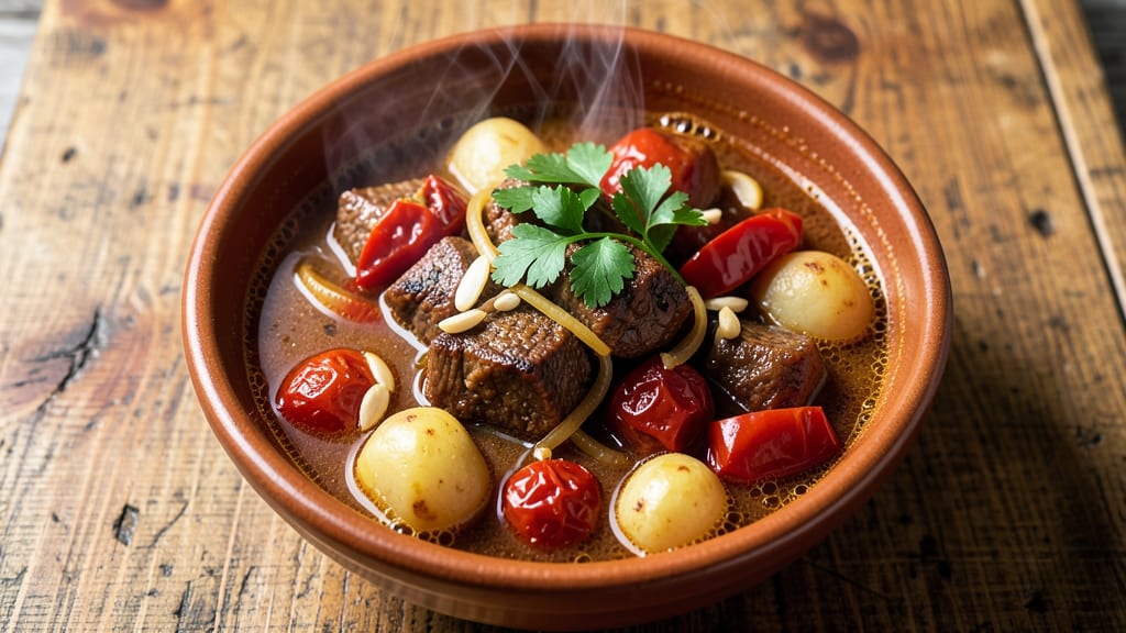 Beef Picadillo Soup Recipe: Spiced Tomato-Braised Beef with Crispy Tortilla Crunch