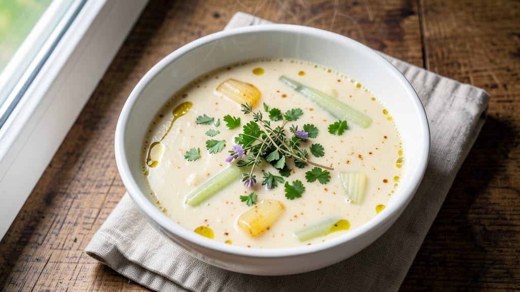 Celery Soup Recipe Instant Pot: Velvety Herb Base With Crispy Topped Celery