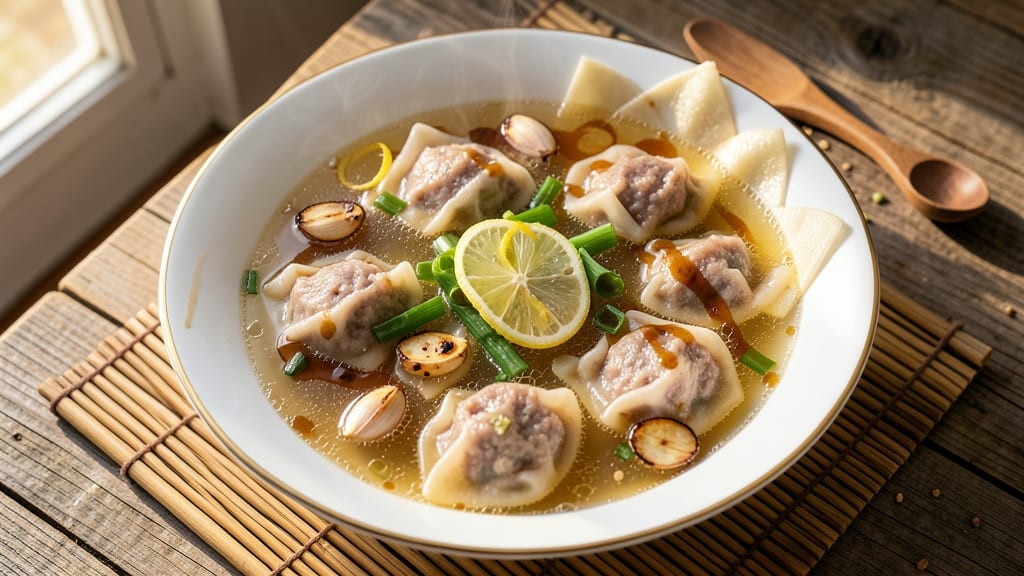 Authentic Chinese Wonton Soup Recipe: Pork-Filled Dumplings in Fragrant Ginger Broth