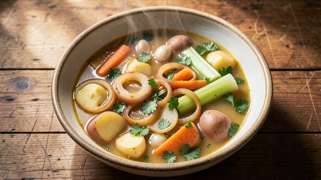 Best Vegetable Soup Recipe Ina Garten: Herb-Infused Velout With Toasted Garlic Crunch