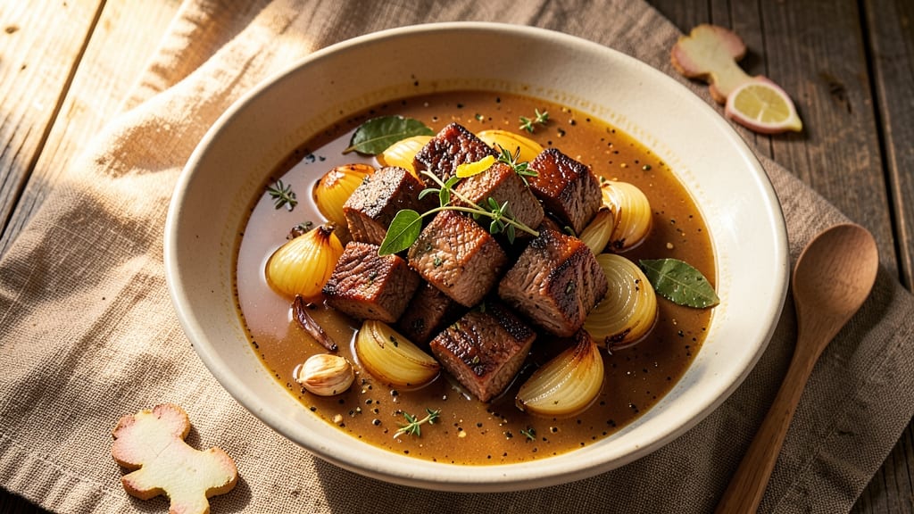 Billi Bi Soup Recipe: Vietnamese-Inspired Celery Crown Crunch Over Herbed Broth
