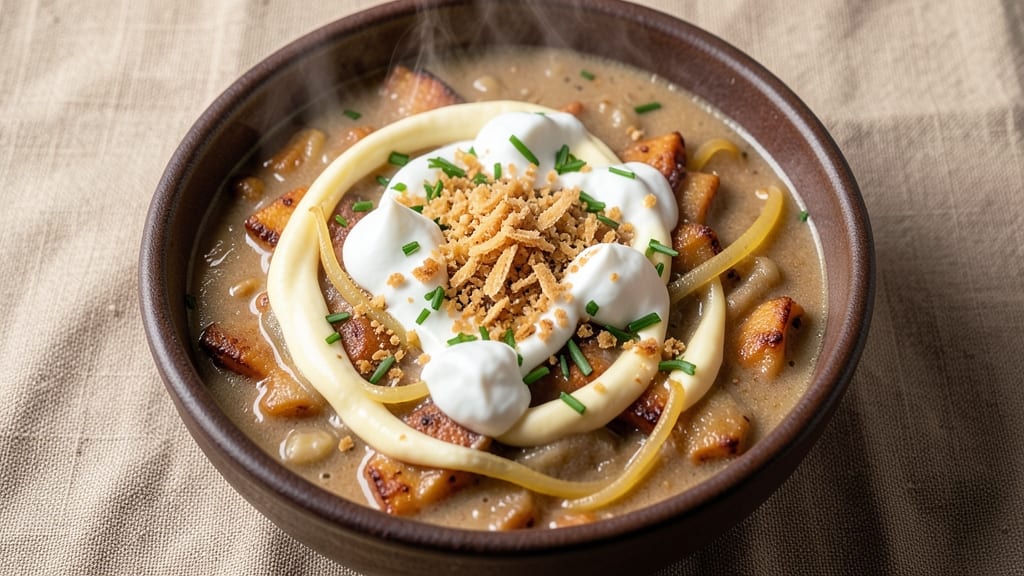 Baked Potato Soup Recipe Using Frozen Hash Browns: Crispy Topping Shortcut With Creamy Depth