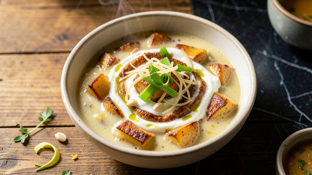 Baked Potato Soup Recipe With Cream Cheese: Velvety Creamy Texture With Crispy Celery Crowns