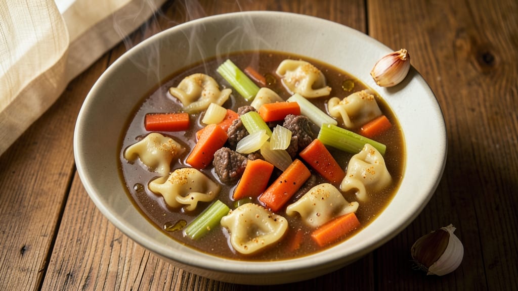 Beef Broth Tortellini Soup Recipe: Pasta Pockets Bursting in Savory Broth