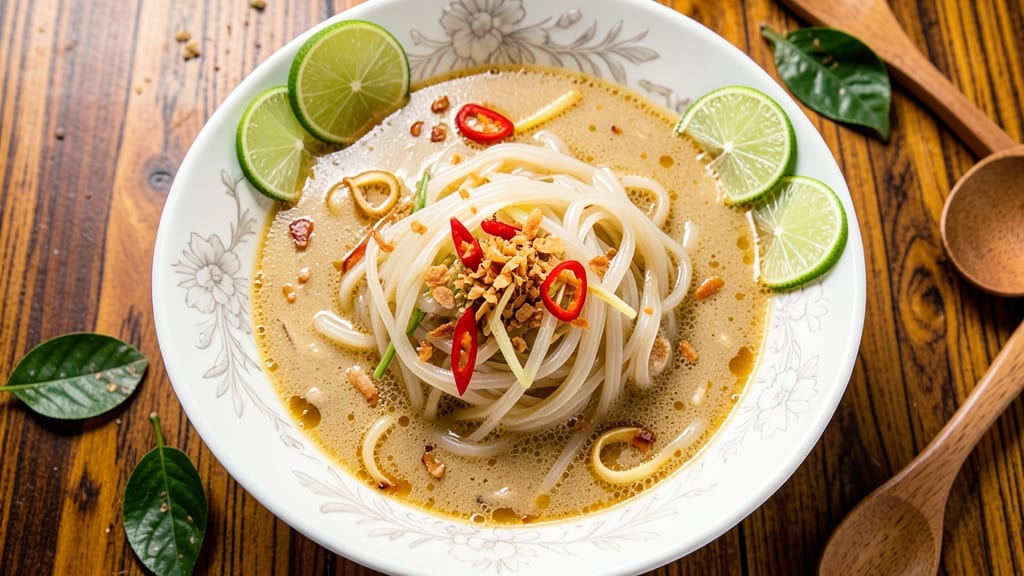 Bihun Soup Recipe: Silky Rice Noodles in Fragrant Lime-Ginger Broth