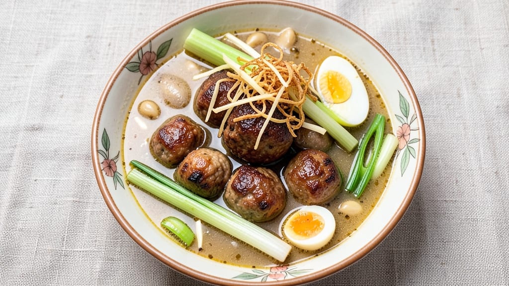 Bakso Soup Recipe: Crispy Meatballs in Rich, Spiced Broth