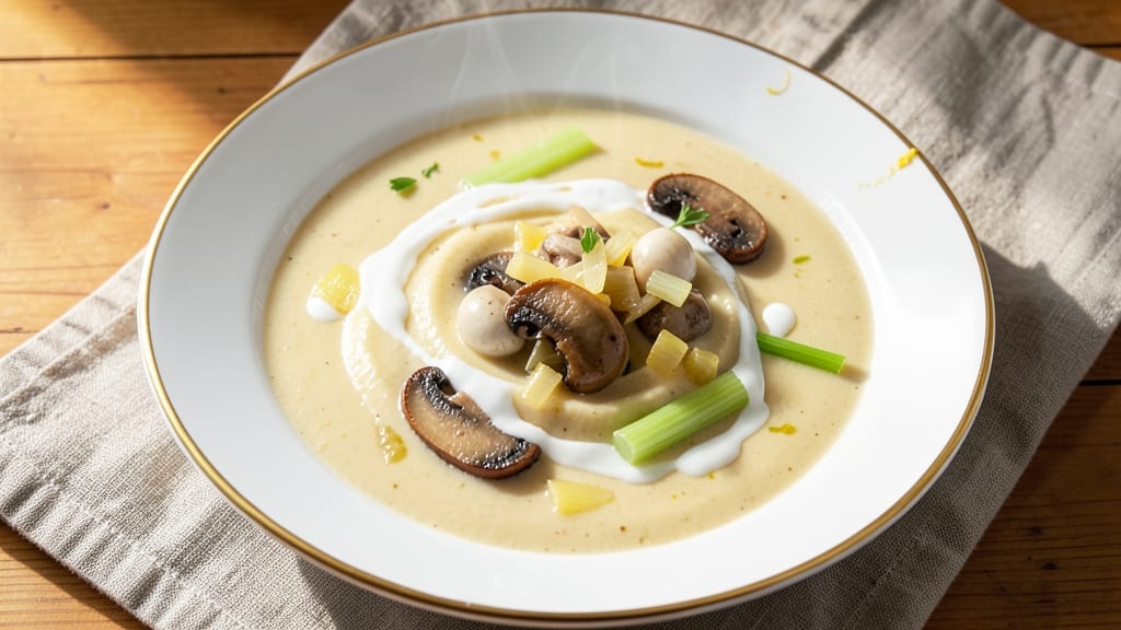 Betty Crocker's Cream of Mushroom Soup Recipe: Velvety Richness With Crispy Celery Crowns