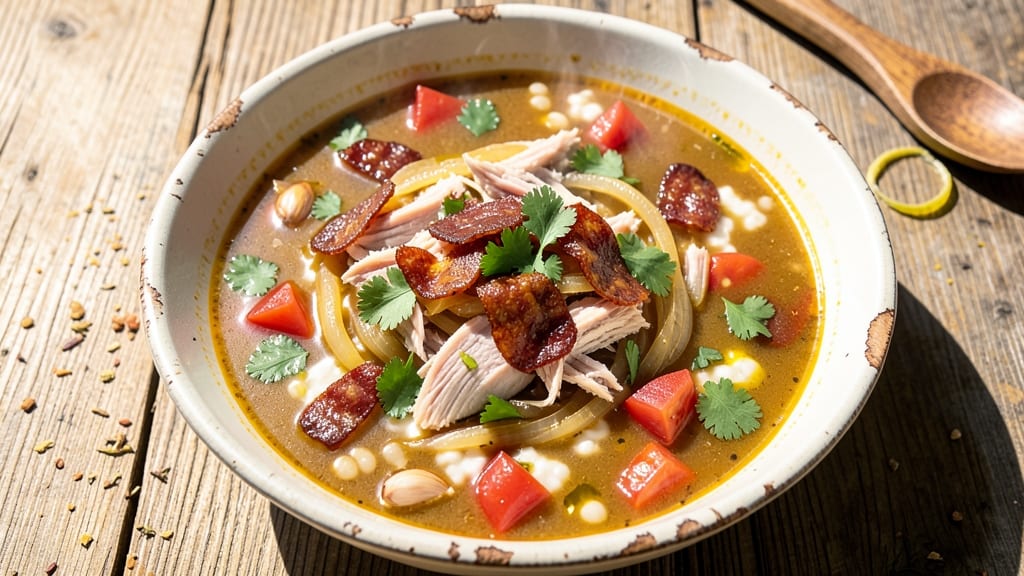 Authentic Mexican Taco Soup Recipe: Crispy Tortilla Strips and Smoky Spice Fusion