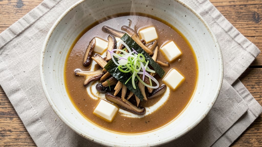 Bean Paste Soup Recipe: Umami-Rich Velout With Crispy Celery Crowns