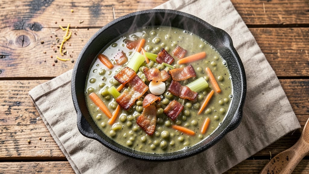 Alton Brown's Split Pea Soup Recipe: Slow-Simmered Umami with Bacon Crunch